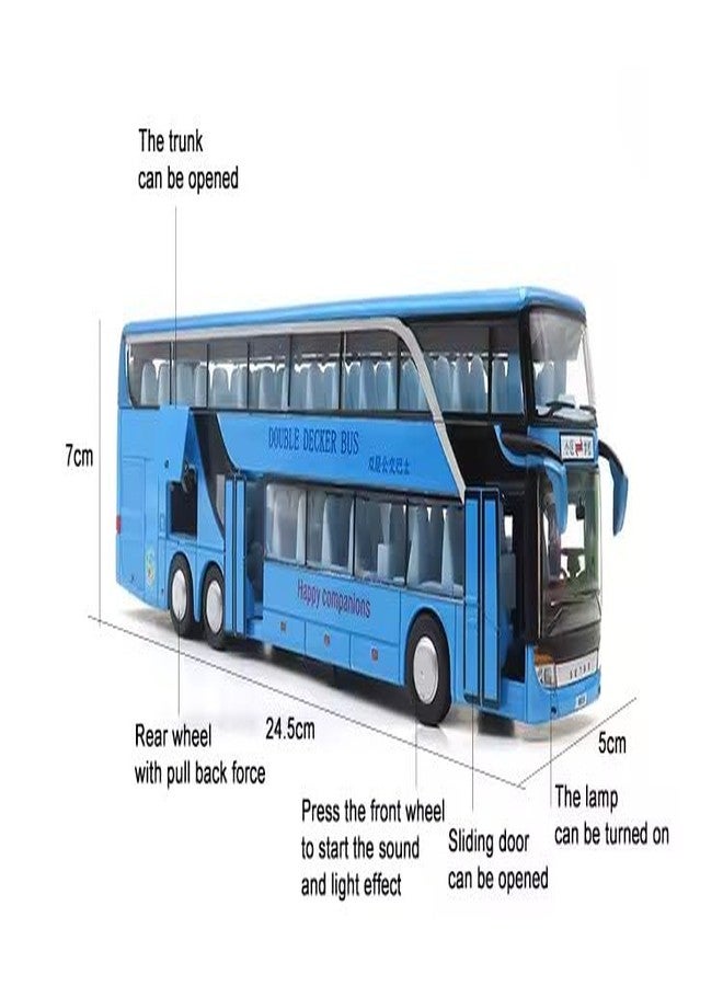KENIRY Exclusive Alloy Metal Pull Back Die-cast Bus Model with Sound Light Mini Auto Toy for Kids Metal Model Toy Bus with Sound and Light. - Image 3